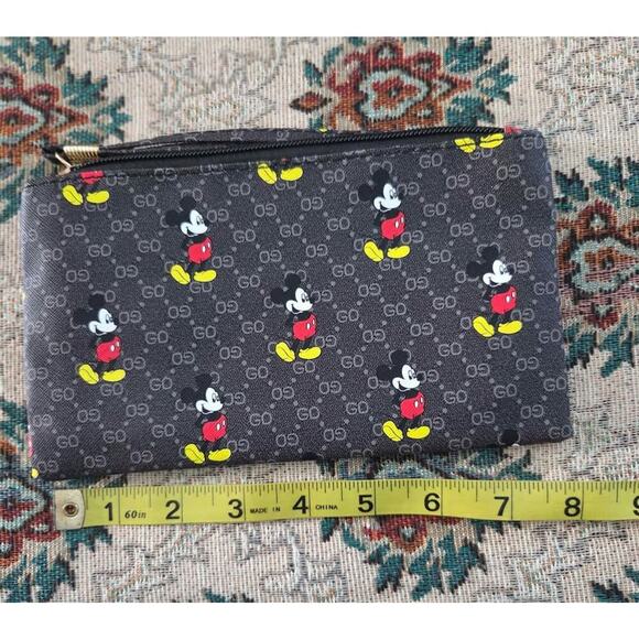 BUY 1, Get 1 FREE..Classic Mickey Mouse/Black Designer-Style Pouch – Wristlet, - Picture 3 of 5